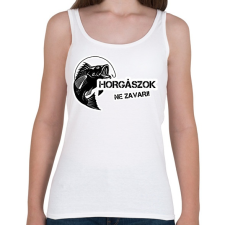 PRINTFASHION Horgászok ne zavarj - Női atléta - Fehér női trikó