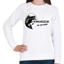 PRINTFASHION Horgászok ne zavarj - Női pulóver - Fehér női pulóver, kardigán