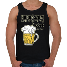 PRINTFASHION Horgászom csak akkor zavarj ha sört hoztál - Férfi atléta - Fekete