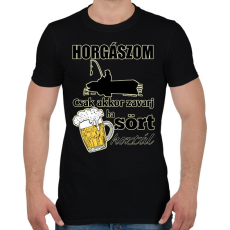 PRINTFASHION Horgászom csak akkor zavarj ha sört hoztál - Férfi póló - Fekete