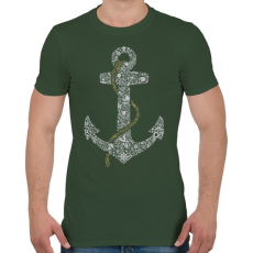 PRINTFASHION Horgony - Férfi póló - Katonazöld