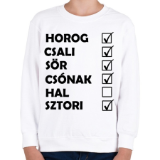 PRINTFASHION Hori horgász - Gyerek pulóver - Fehér gyerek pulóver, kardigán