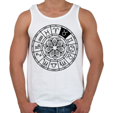 PRINTFASHION horoszkóp bika fekete - Férfi atléta - Fehér