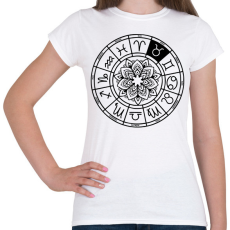 PRINTFASHION horoszkóp bika fekete - Női póló - Fehér