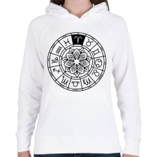 PRINTFASHION horoszkóp kos fekete - Női kapucnis pulóver - Fehér női pulóver, kardigán