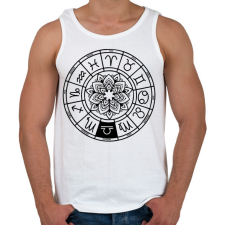 PRINTFASHION horoszkóp mérleg fekete - Férfi atléta - Fehér atléta, trikó