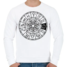 PRINTFASHION horoszkóp rák fekete - Férfi pulóver - Fehér