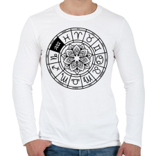 PRINTFASHION horoszkóp vízöntő fekete - Férfi hosszú ujjú póló - Fehér férfi póló