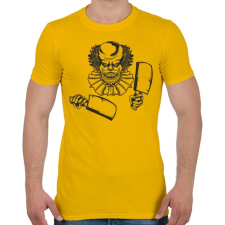 PRINTFASHION Horror bohóc 03 - Férfi póló - Sárga férfi póló