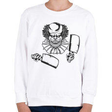 PRINTFASHION Horror bohóc 03 - Gyerek pulóver - Fehér