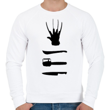 PRINTFASHION Horror - Férfi pulóver - Fehér férfi pulóver, kardigán