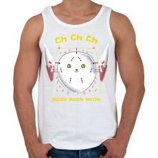 PRINTFASHION Horror macska - Férfi atléta - Fehér