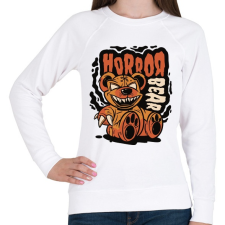 PRINTFASHION Horror medve - Női pulóver - Fehér női pulóver, kardigán
