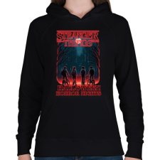 PRINTFASHION Horror nights - Női kapucnis pulóver - Fekete női pulóver, kardigán
