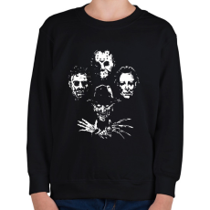 PRINTFASHION horror szereplők #2 - Gyerek pulóver - Fekete