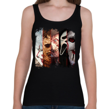 PRINTFASHION Horror szereplők - Női atléta - Fekete női trikó