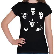 PRINTFASHION Horror Team - Női póló - Fekete női póló