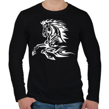 PRINTFASHION horse - Férfi hosszú ujjú póló - Fekete férfi póló