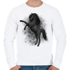 PRINTFASHION horse - Férfi pulóver - Fehér férfi pulóver, kardigán