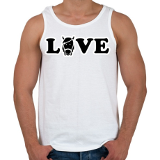 PRINTFASHION Horse Love - Férfi atléta - Fehér