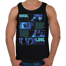 PRINTFASHION Horse Love - Férfi atléta - Fekete