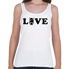 PRINTFASHION Horse Love - Női atléta - Fehér női trikó