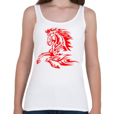 PRINTFASHION horse - Női atléta - Fehér női trikó