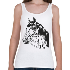 PRINTFASHION Horse - Női atléta - Fehér női trikó