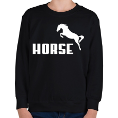 PRINTFASHION HORSE (Puma stílus) - Gyerek pulóver - Fekete