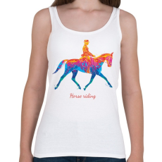 PRINTFASHION Horse riding - Színes - Női atléta - Fehér