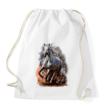 PRINTFASHION horse - Sportzsák, Tornazsák - Fehér tornazsák
