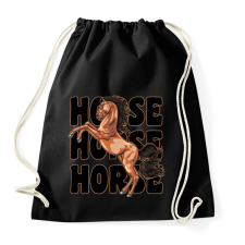 PRINTFASHION horse - Sportzsák, Tornazsák - Fekete tornazsák