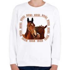 PRINTFASHION Horses  - Gyerek pulóver - Fehér gyerek pulóver, kardigán