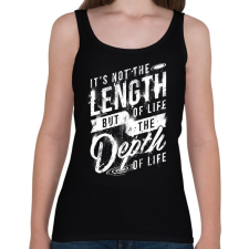 PRINTFASHION Hosszú élet - Női atléta - Fekete női trikó