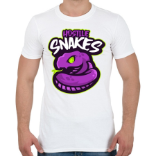 PRINTFASHION hostile snakes - Férfi póló - Fehér férfi póló