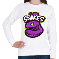PRINTFASHION hostile snakes - Női pulóver - Fehér női pulóver, kardigán