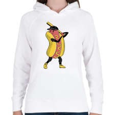 PRINTFASHION Hot dog baseball - Női kapucnis pulóver - Fehér női pulóver, kardigán