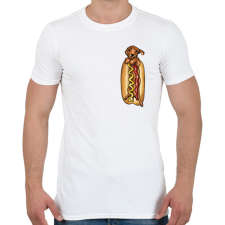 PRINTFASHION Hot dog - Férfi póló - Fehér férfi pulóver, kardigán