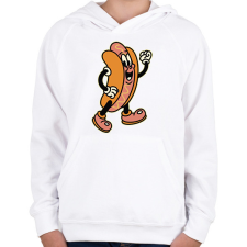 PRINTFASHION Hot dog - Gyerek kapucnis pulóver - Fehér gyerek pulóver, kardigán