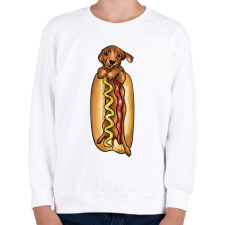 PRINTFASHION Hot dog - Gyerek pulóver - Fehér gyerek pulóver, kardigán