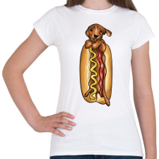 PRINTFASHION Hot dog - Női póló - Fehér női póló