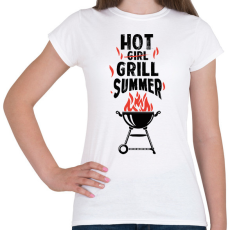 PRINTFASHION Hot grill summer - Női póló - Fehér