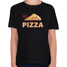 PRINTFASHION hot pizza - Gyerek póló - Fekete