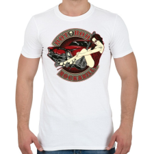 PRINTFASHION Hot road rockabilly - Férfi póló - Fehér férfi póló