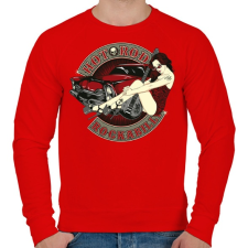 PRINTFASHION Hot road rockabilly - Férfi pulóver - Piros férfi pulóver, kardigán