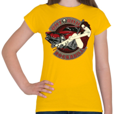 PRINTFASHION Hot road rockabilly - Női póló - Sárga női póló