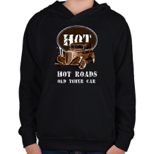 PRINTFASHION HOT ROADS - Gyerek kapucnis pulóver - Fekete gyerek pulóver, kardigán