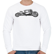 PRINTFASHION Hot rod 03 - Férfi pulóver - Fehér