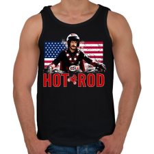 PRINTFASHION hot rod - Férfi atléta - Fekete atléta, trikó