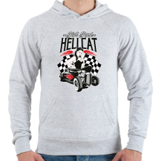 PRINTFASHION hot Rod Hellcat - Férfi kapucnis pulóver - Sport szürke